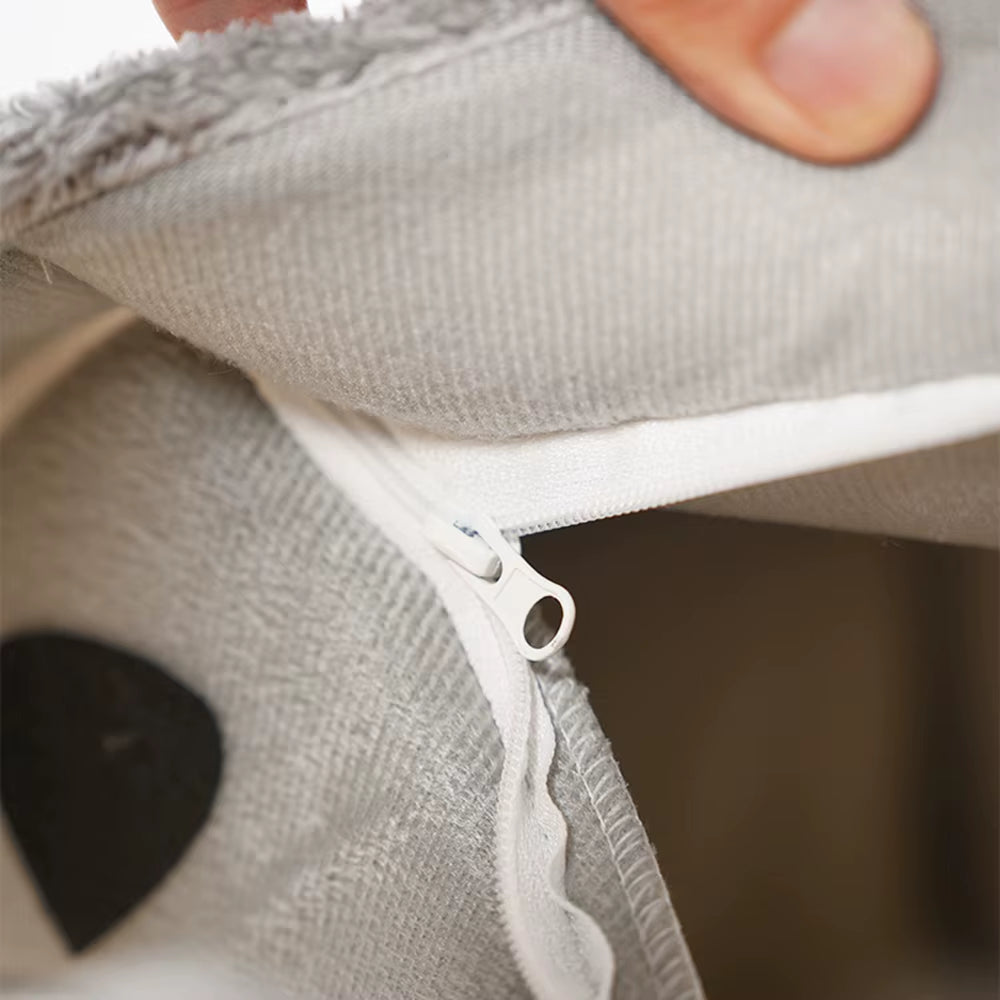 Semi-Enclosed Washable Cat House for Indoor Use