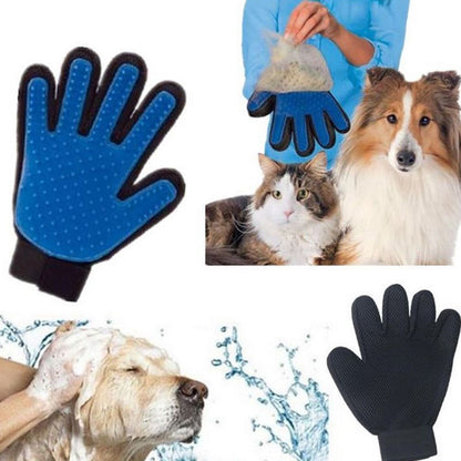 Pet Grooming Glove with Silicone Tips for Fur Removal
