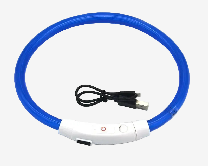 Rechargeable LED Dog Collar for Night Walks & Visibility