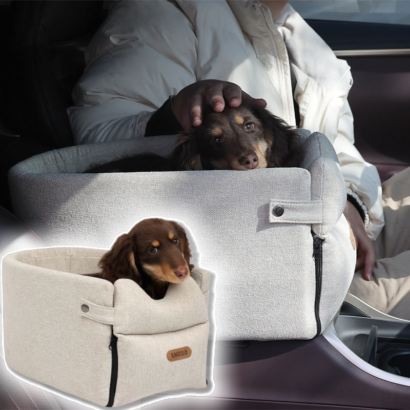Portable Pet Car Seat & Travel Bed for Small Dogs and Cats