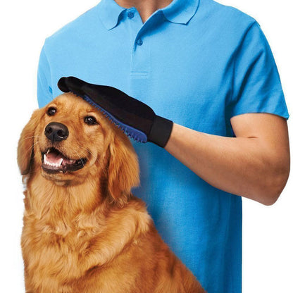 Pet Grooming Glove with Silicone Tips for Fur Removal