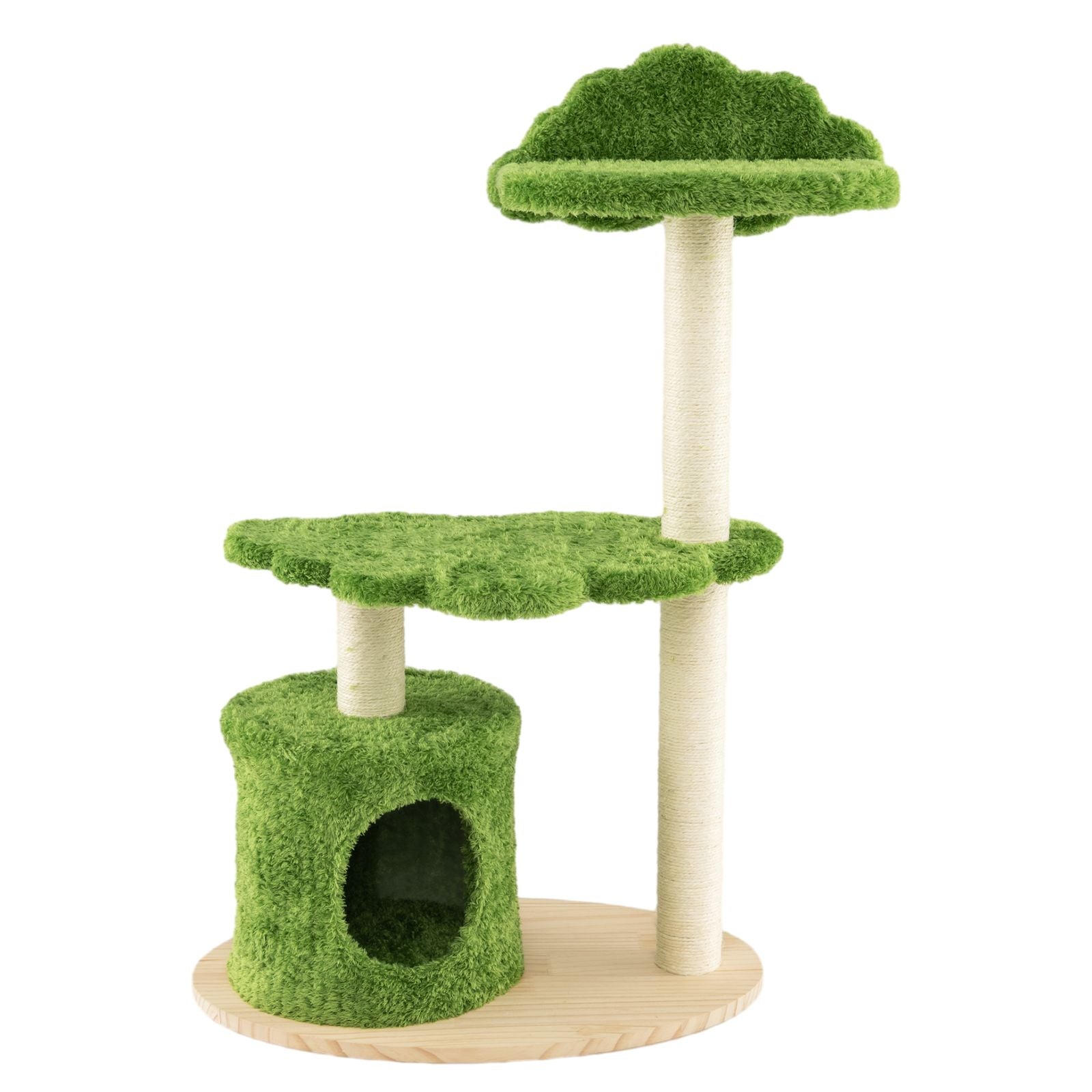 97 cm Cat Tree with Sisal Scratching Posts & Condo