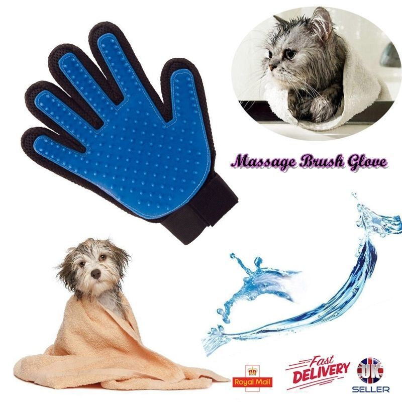 Pet Grooming Glove with Silicone Tips for Fur Removal