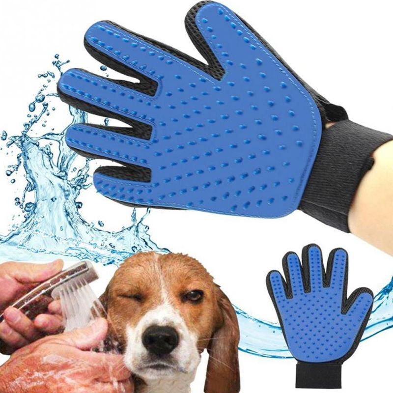 Pet Grooming Glove with Silicone Tips for Fur Removal