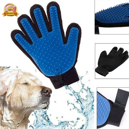 Pet Grooming Glove with Silicone Tips for Fur Removal