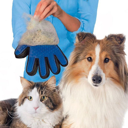 Pet Grooming Glove with Silicone Tips for Fur Removal