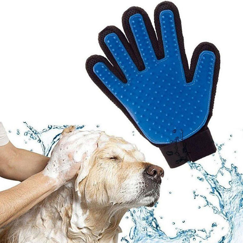 Pet Grooming Glove with Silicone Tips for Fur Removal
