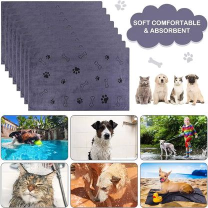 Quick-Drying Microfiber Pet Towel for Dogs & Cats
