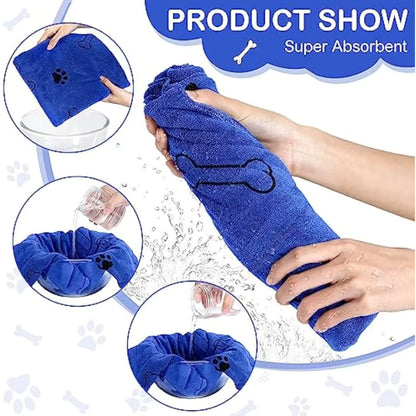 Quick-Drying Microfiber Pet Towel for Dogs & Cats